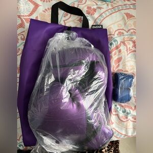 Purple Boxing Gloves with Bag